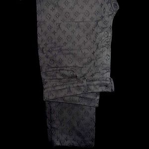 Louis Vuitton Grey Monogram Jeans